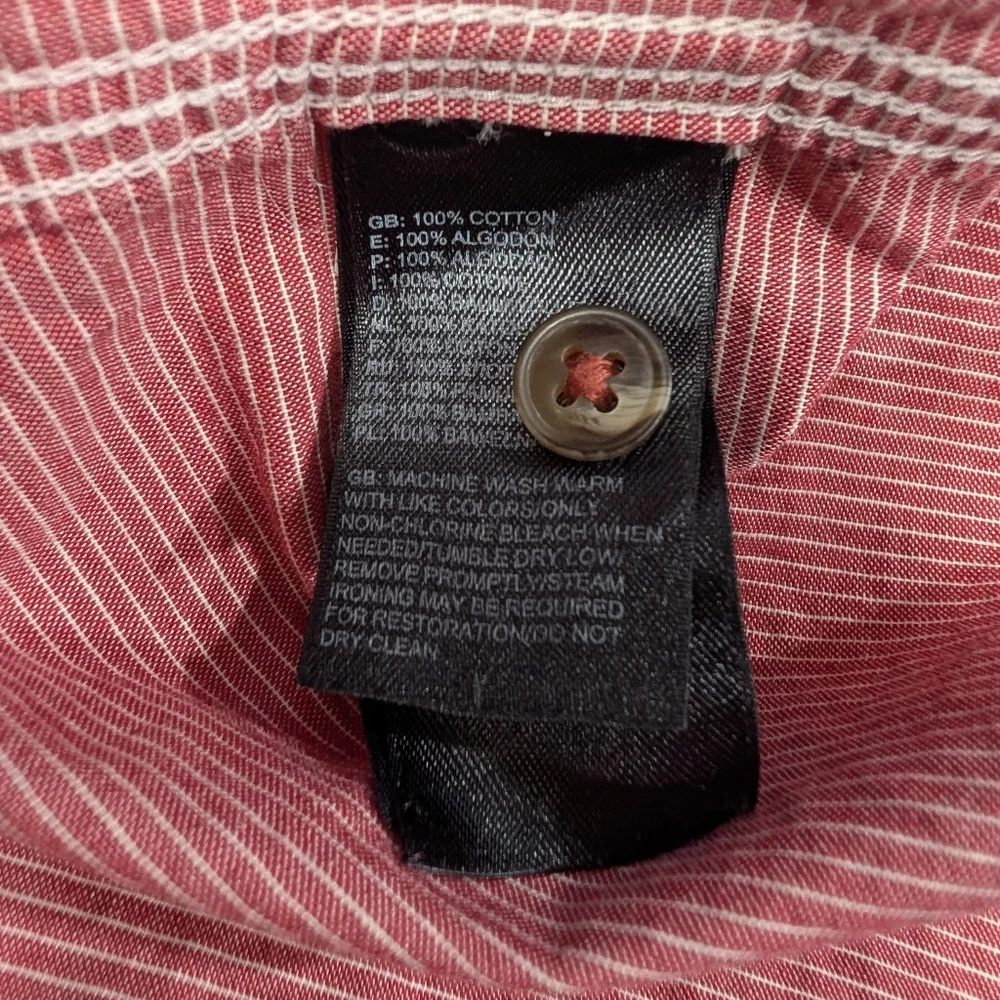 The North Face Red Stripe Short Sleeve Button Shirt‎ | Gorpcore Prep | Mens M